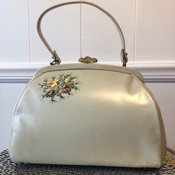 1950’s La Princesse Embroidered Handbag Vintage - Picture 1 of 11